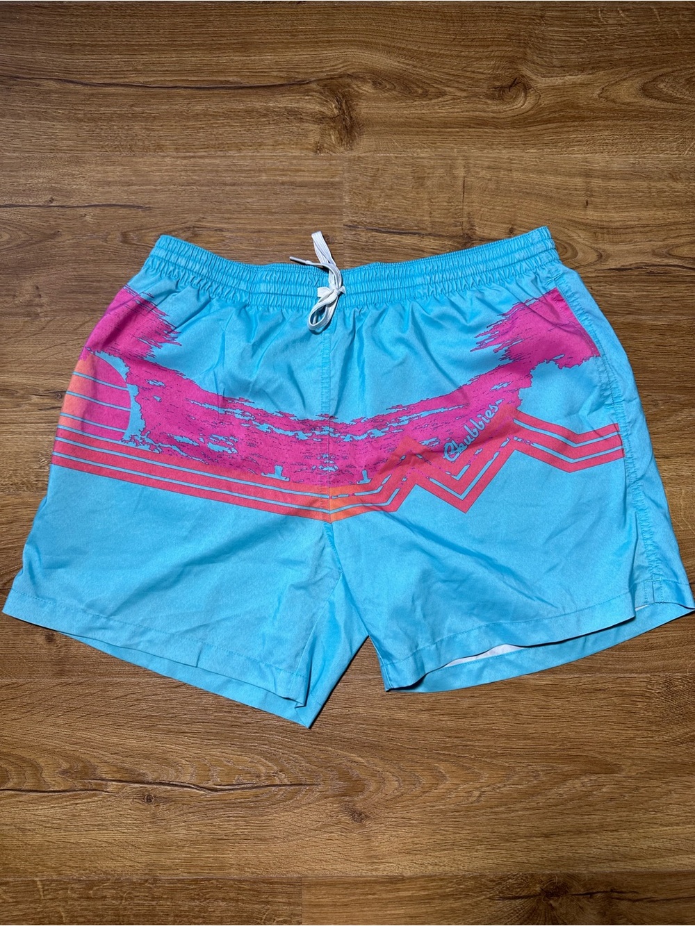 chubbies Men's Blue & Pink Swim Trunks Size XXL